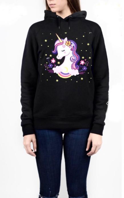 Unicorn Black Hoodie T-Shirts, Sweatshirt | CoreVibeTees.com