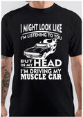 Iâ€™M Driving My Muscle Car Half Sleeve Black T-Shirt Hoodie, Sweatshirt | CoreVibeTees.com