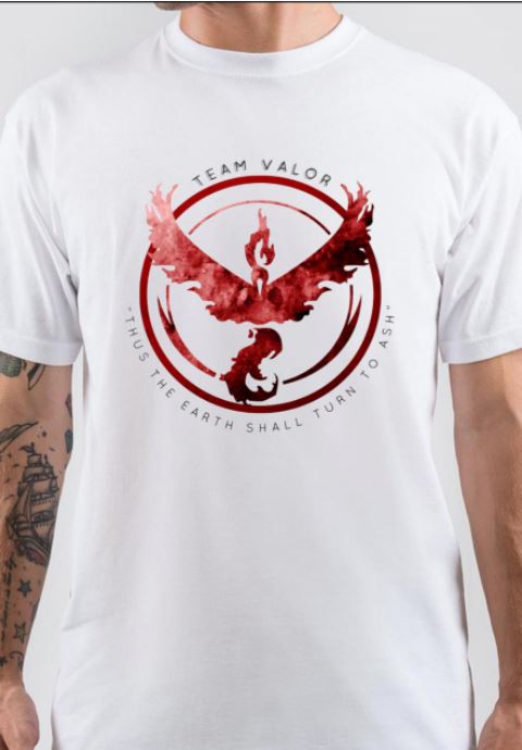 Team Valor Half Sleeve White T-Shirt Hoodie, Sweatshirt | CoreVibeTees.com