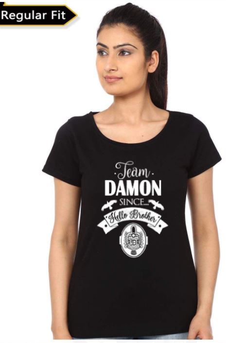 Team Damon Girls Black T-Shirt Hoodie, Sweatshirt | CoreVibeTees.com