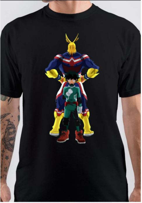 My Hero Academia Half Sleeve Black T-Shirt Hoodie, Sweatshirt | CoreVibeTees.com