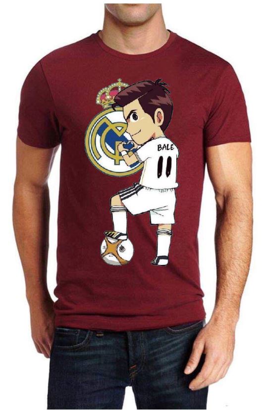 Gareth Bale Real Madrid Half Sleeve Maroon T-Shirt Hoodie, Sweatshirt | CoreVibeTees.com