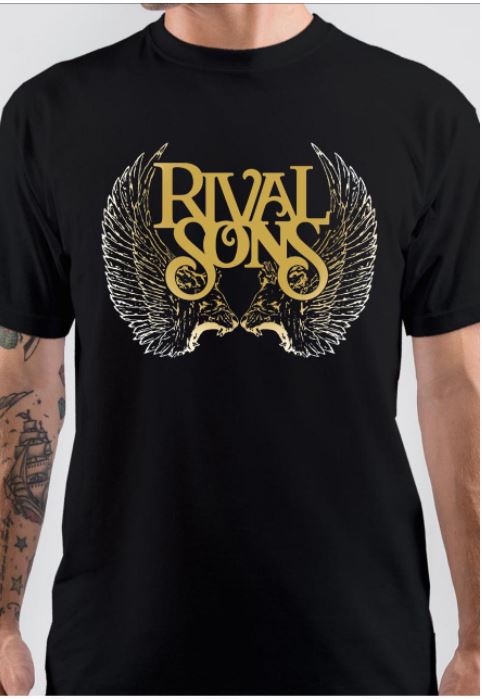 Rival Sons Half Sleeve Black T-Shirt Hoodie, Sweatshirt | CoreVibeTees.com