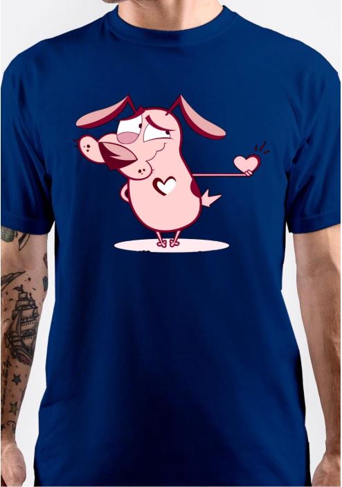 Courage The Cowardly Dog Half Sleeve T-Shirt Hoodie, Sweatshirt | CoreVibeTees.com