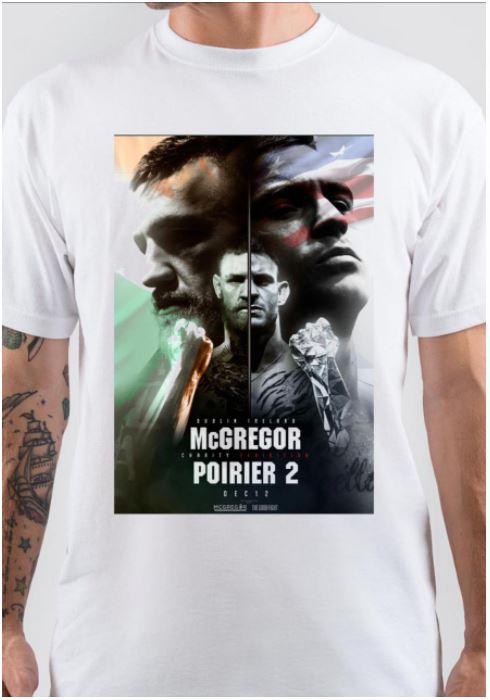 Mcgregor Half Sleeve White T-Shirt Hoodie, Sweatshirt | CoreVibeTees.com
