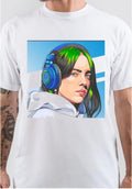 Billie Eilish Half Sleeve White T-Shirt Hoodie, Sweatshirt | CoreVibeTees.com