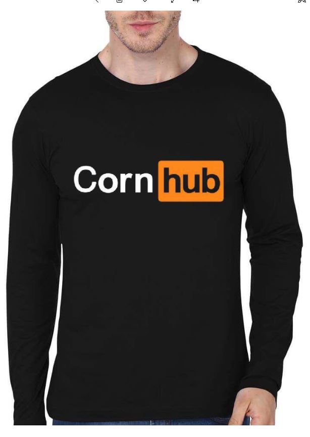 Corn Hub Full Sleeve Black T-Shirt Hoodie, Sweatshirt | CoreVibeTees.com