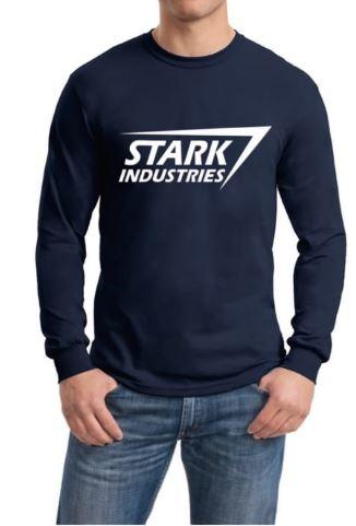 Stark Industries Navy Blue Full Sleeve T-Shirt Hoodie, Sweatshirt | CoreVibeTees.com