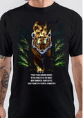 The Tiger Half Sleeve Black T-Shirt Hoodie, Sweatshirt | CoreVibeTees.com