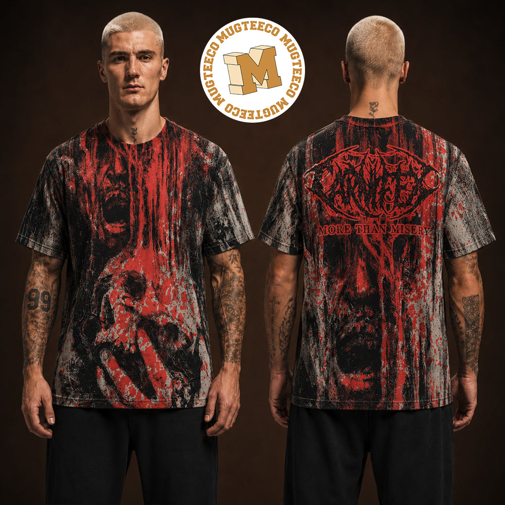 Carnifex More Than Misery Skull And Blood Merch Tee Two Sided Unisex T Shirt