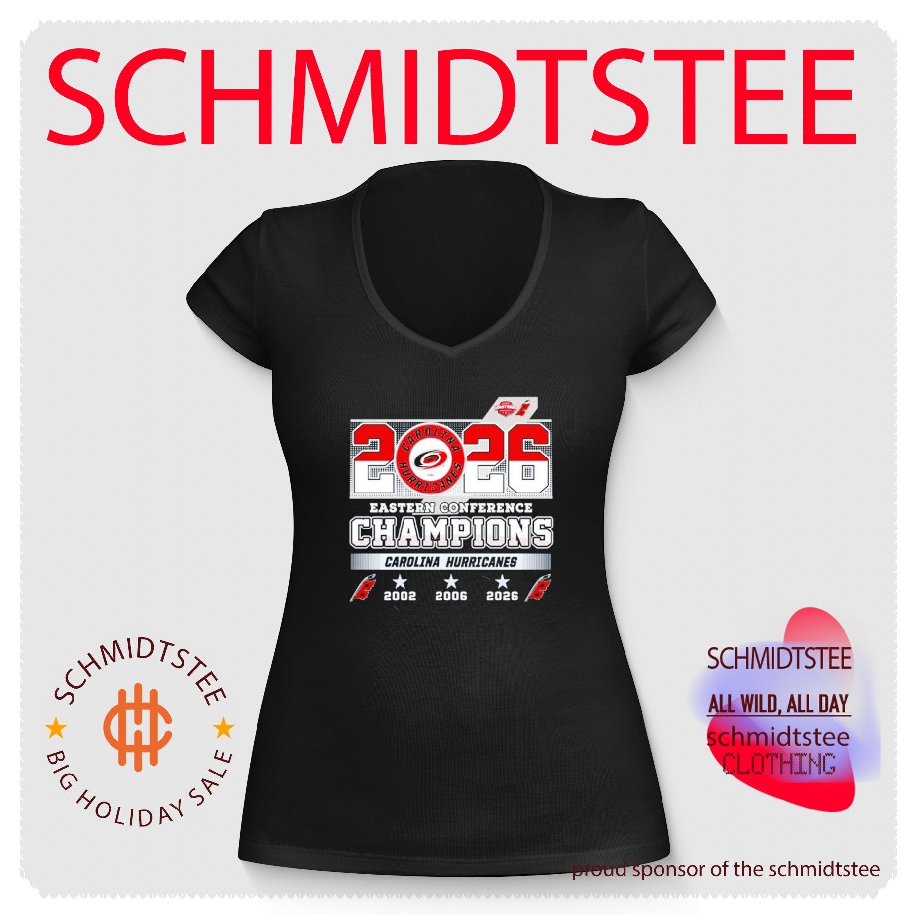 Carolina Hurricanes 2026 Eastern Conference Champions ’02 ’06 ’26 3-Time shirt