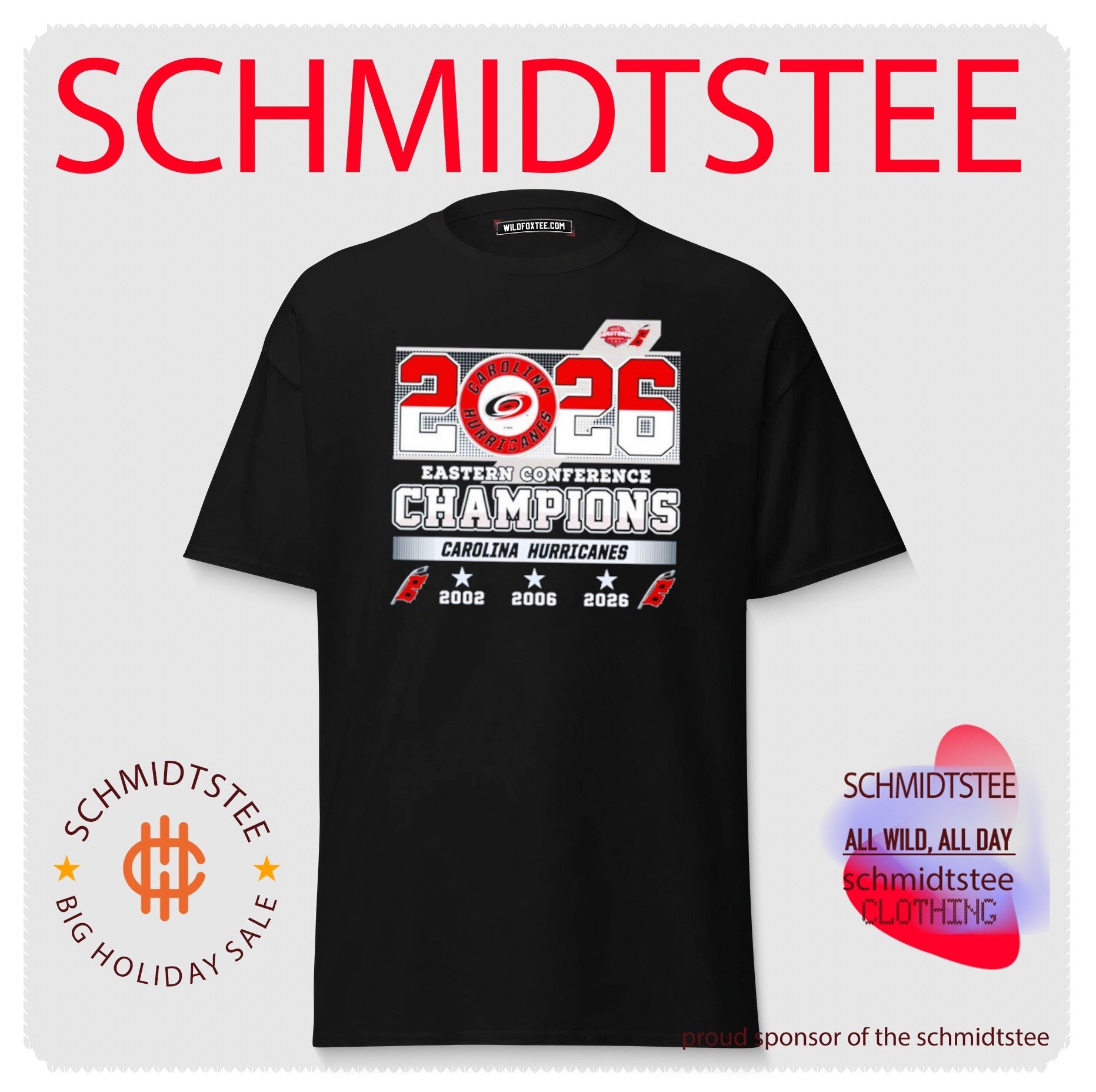 Carolina Hurricanes 2026 Eastern Conference Champions ’02 ’06 ’26 3-Time shirt