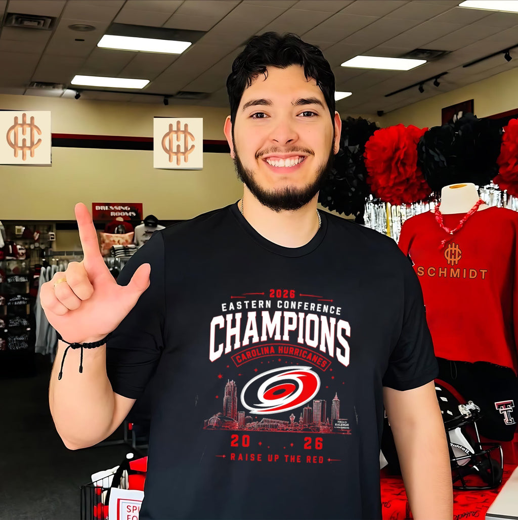 Carolina Hurricanes 2026 Eastern Conference Champions Raise up the red skyline shirt
