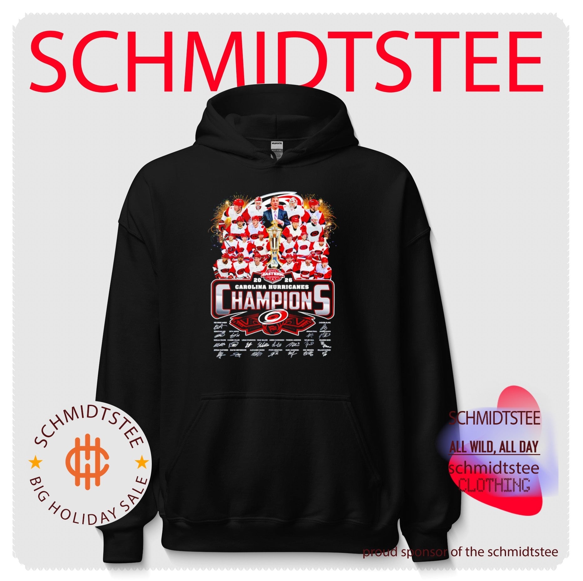 Carolina Hurricanes 2026 Eastern Conference Champions all team signatures shirt