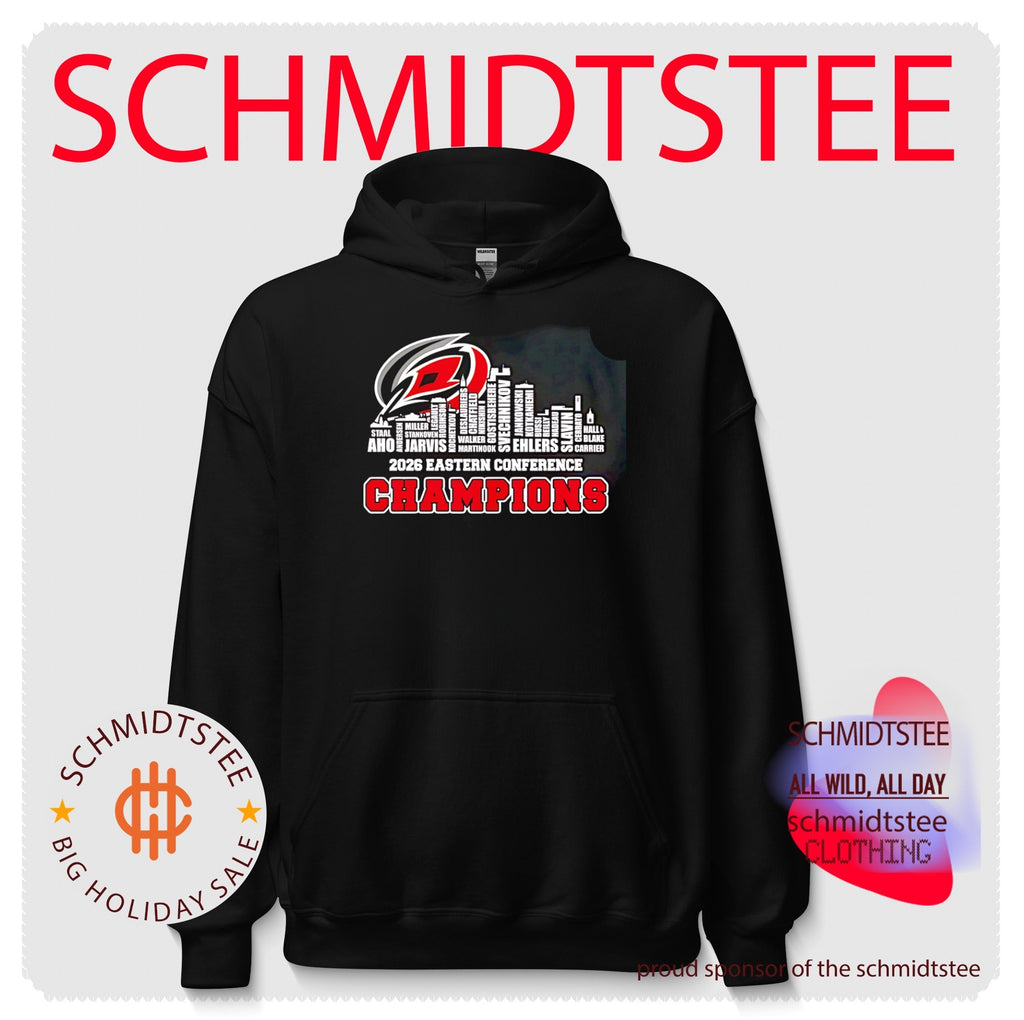 Carolina Hurricanes 2026 Eastern Conference Champions skyline text shirt