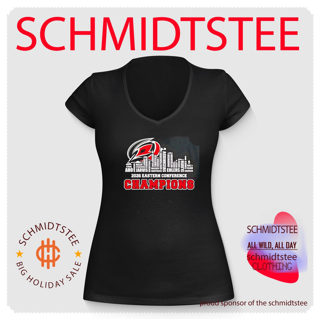 Carolina Hurricanes 2026 Eastern Conference Champions skyline text shirt