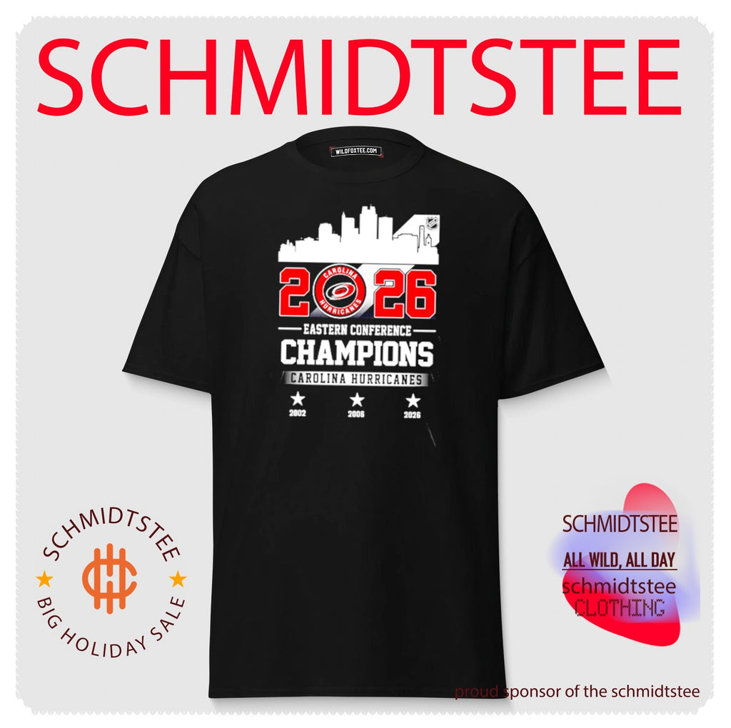 Carolina Hurricanes NHL Eastern Conference Champions 2026 skyline shirt