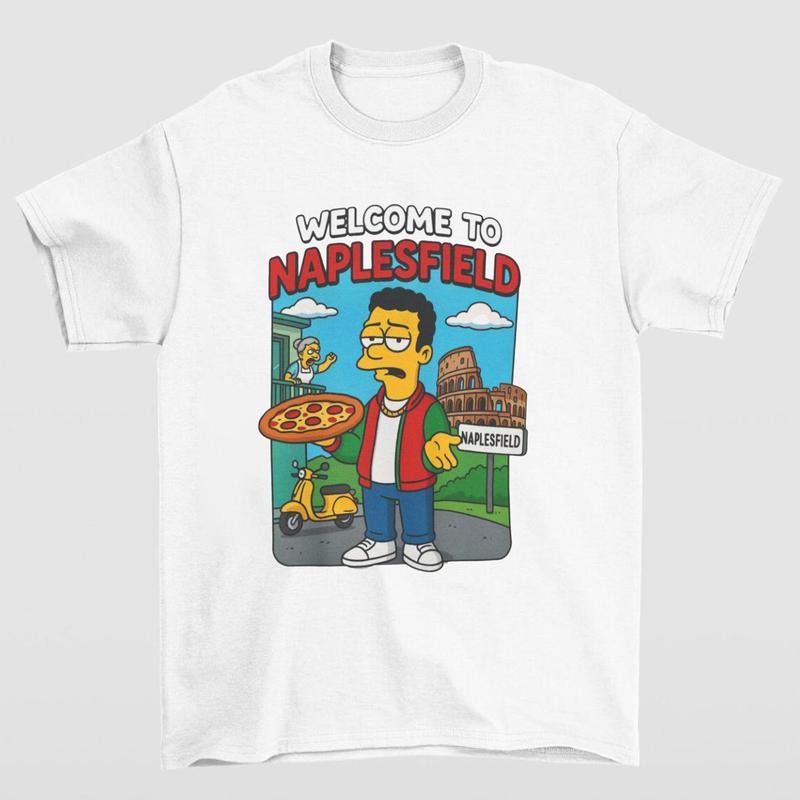 Cartoon Naplesfield Meme T-Shirt Highlighting Funny Graphic Design and Retro Style for Unisex Wear Hoodie, Sweatshirt