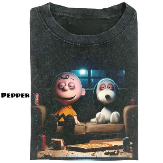 Cartoon Vintage Graphic Tees, Dogs T-shirt, Funny Comics Shirts, Unisex Cartoon Movie Gift Shirt Top Menswear Womenswear Streetwear