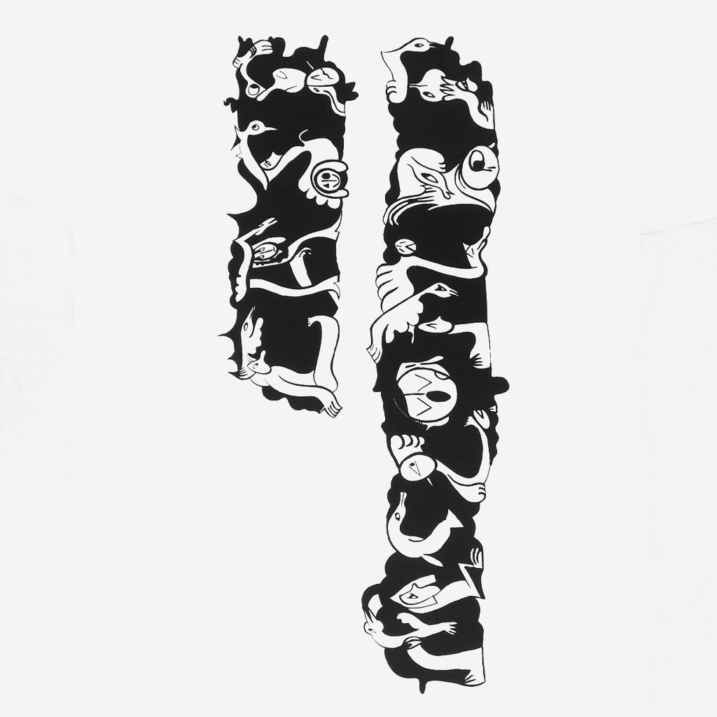 Chris Lux Animal Lettering White T-Shirt (Black Print) Hoodie, Sweatshirt | CoreVibeTees.com (Image 2)