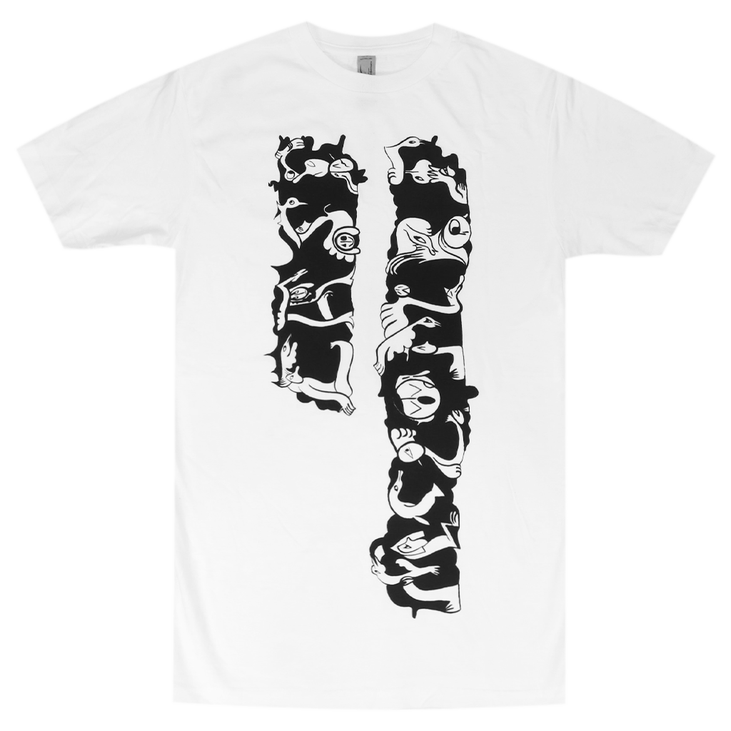 Chris Lux Animal Lettering White T-Shirt (Black Print) Hoodie, Sweatshirt | CoreVibeTees.com (Image 1)