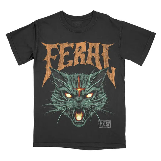 Cat Feral Comfort Colors Unisex T-shirt Gothic Alternative Fashion