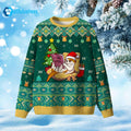 Cat I Like Books Ugly Christmas Sweater
