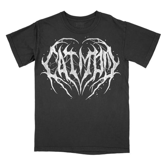 Cat Mom Metal Font Comfort Colors - Graphic Tee Cat Lovers Shirt Alternative Alt Wear Goth Mom