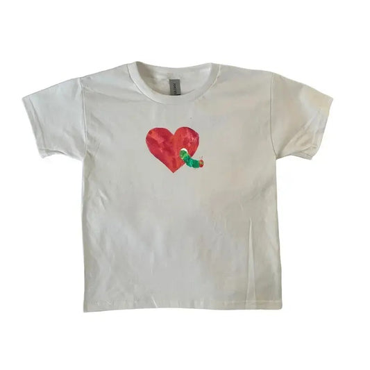 Caterpillar Heart Baby Tee, vintage, Coquette, y2k clothing, Pinterest, The Very Hungry Caterpillar, streetwear, ahs style, soft girl