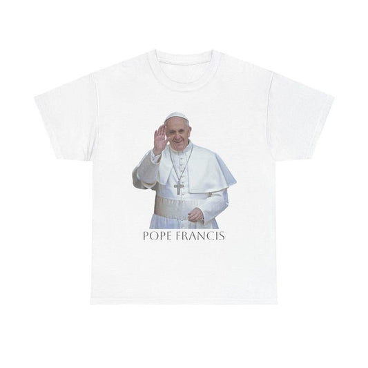 Catholic Pope Francis Tshirt, Religious Unisex Tee, Christian Apparel, Vatican Shirt, Faith Gift Casual Cotton