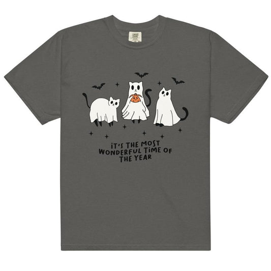 Cats Most wonderful time of the year halloween Shirt, Dancing Cats Shirt, Fall shirt, Comfort Colors Halloween Shirt, Casual Shirt Unisex, Halloween Clothing, Graphic Halloween Apparel, Casual Cotton T-shirt, Unisex Halloweenstyle{n002}2