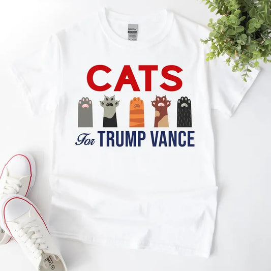 Cats for Trump Vance 2024 T-shirt, Save Your Pets Shirt, Trump Debate 2024 Shirt, Run Spot Run Shirt, Trump Shirts for Sale, Unisex Classic Cotton T-Shirts all Sizes all Colors for Men for Women