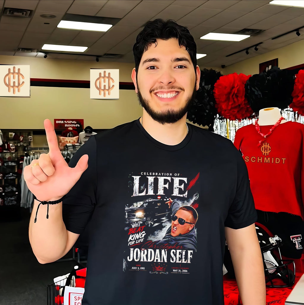 Celebration of LIFE Jordan Self illustration shirt