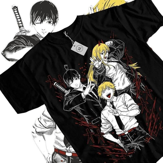 Chainsaw Man Anime Manga Pochita Featuring Denji And Makima Unisex Shirt Sweatshirt, Hoodie, Comfort Colors