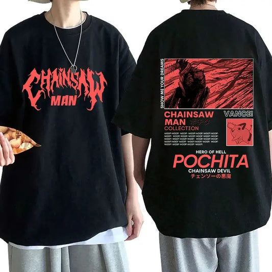 Chainsaw Man Pochita T-shirt | Chainsaw man Anime Tshirt