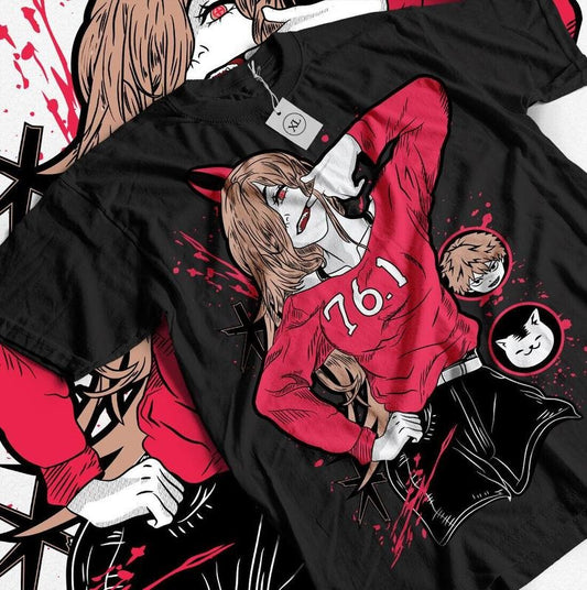 Chainsaw Man T-Shirt S-4XL Devil Anime Japanese Manga Chainsaw Man Denji Power Shirt Sweatshirt, Hoodie, Comfort Colors