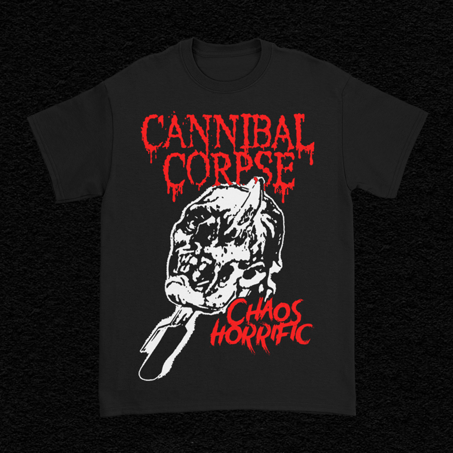 Chaos Horrific Skull T-Shirt (Black) Hoodie, Sweatshirt | CoreVibeTees.com