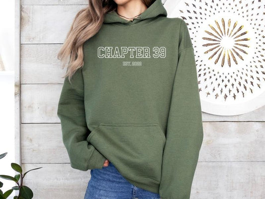Chapter 39 Sweatshirt, Bookish Hoodie, Thriller Book Pullover Hoodie, Book Lovers Sweatshirt, Gift for Reader, Chapter 39 Finn Graphic Fabric Long Sleeves Cotton Fashion Outfit