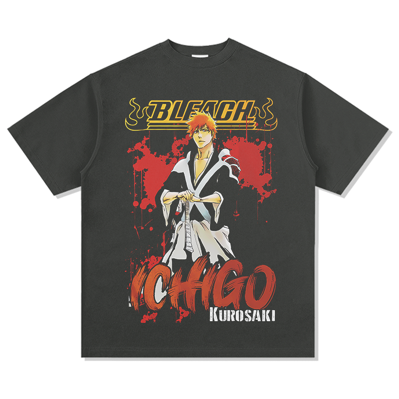 Bleach  Kurosaki Ichigo "Anime" TEE Hoodie, Sweatshirt | CoreVibeTees.com (Image 3)