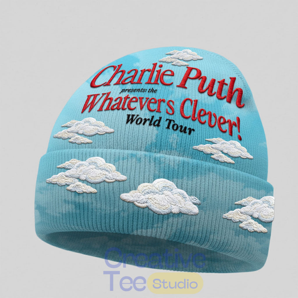 Charlie Puth Whatevers Clever! World Tour Beanie Hat