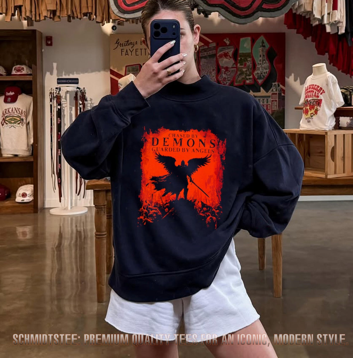 Chased by Demons Guarded by Angels Halloween Redux shirt