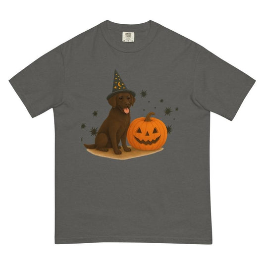 Chcolate Lab Halloween Witchy Dogs Shirt ~ Unisex Apparel Relaxed Fit Printed In The USA Clothing Womenswear Casual Comfort Cotton Top Athletic Boho Chi