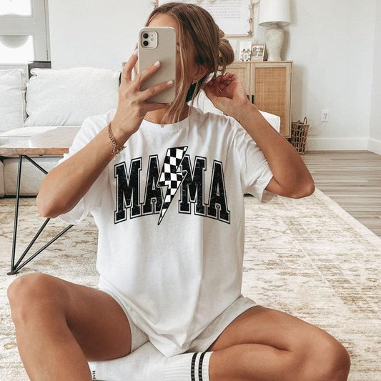 Checkered Mama Shirt, Christmas Gift Moms, Mom Tee, Trendy Mama Shirt, Mama Tshirt, Shirts for Moms