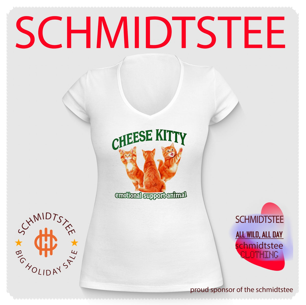 Cheese Kitty Emotional Support Animal Shirt
