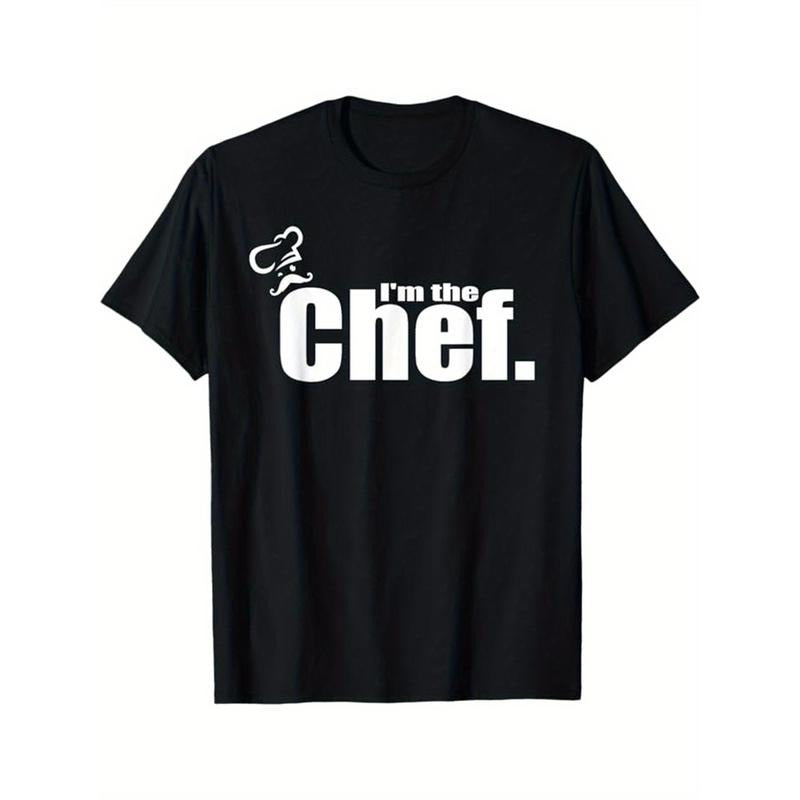Chef-Inspired Men's Cotton T-Shirt - Casual, Soft & Comfortable Short Sleeve Tee with Unique Print Design Made in USA