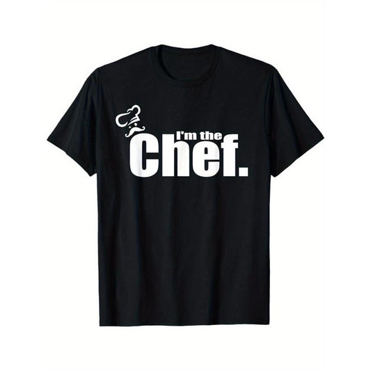 Chef-Inspired Men's Cotton T-Shirt - Casual, Soft & Comfortable Short Sleeve Tee with Unique Print Design Made in USA