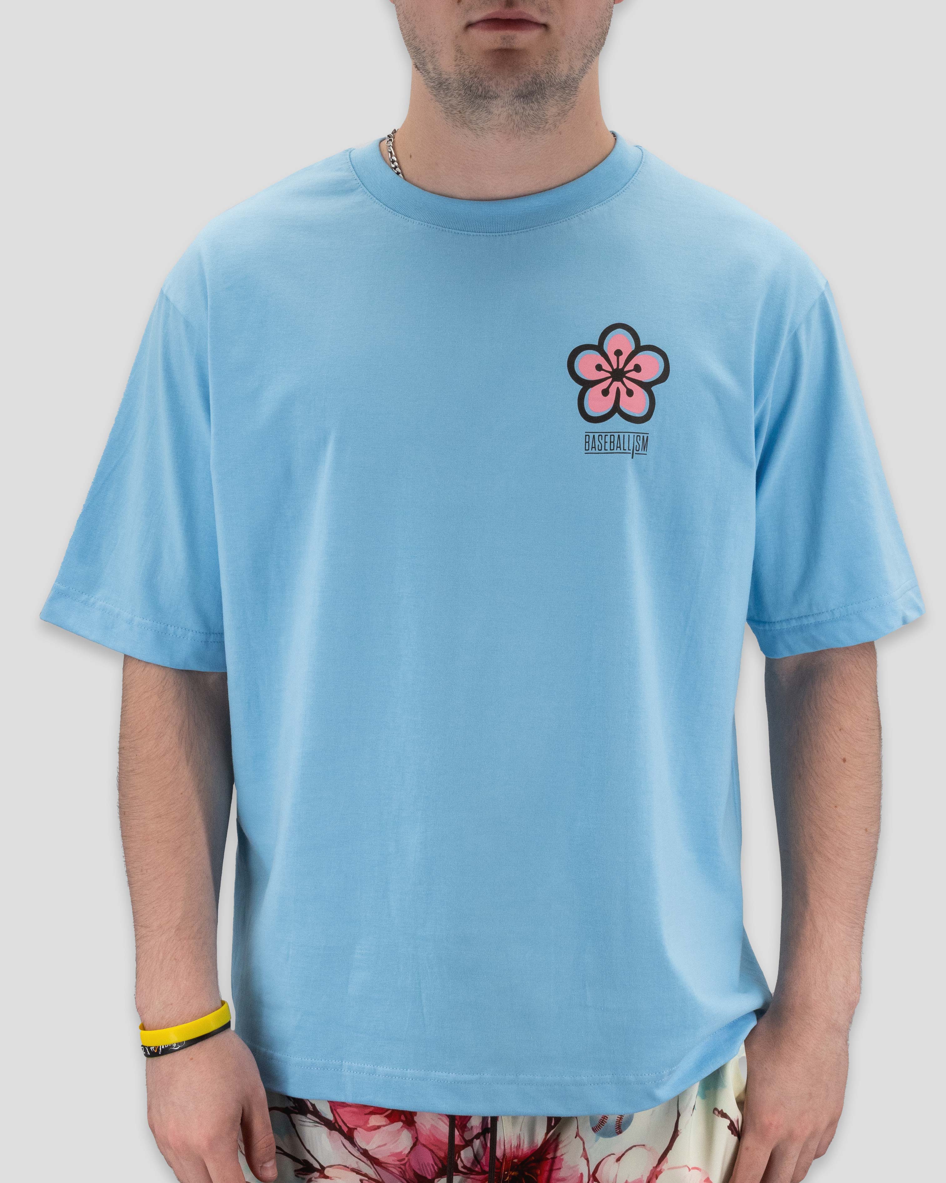 Cherry Blossom Baseball - Diamond Pima Oversized T-Shirt Hoodie, Sweatshirt | CoreVibeTees.com (Image 3)