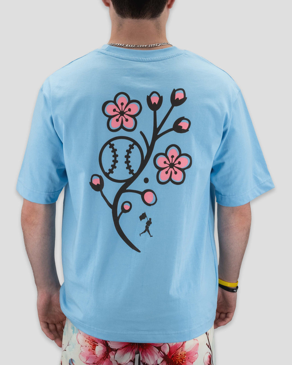 Cherry Blossom Baseball - Diamond Pima Oversized T-Shirt Hoodie, Sweatshirt | CoreVibeTees.com (Image 4)