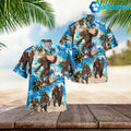 Chewbacca Surfing Beach Hawaiian Shirt