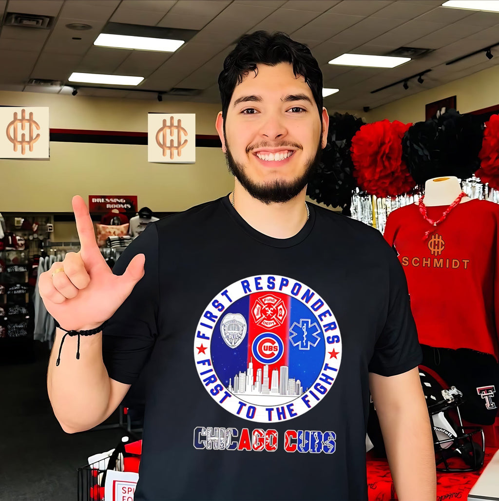 Chicago Cubs first responders first to the fight logo shirt